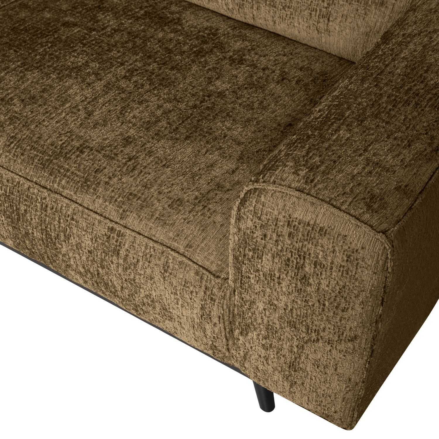 STATEMENT CORNER SOFA LEFT STRUCTURE VELVET BRASS