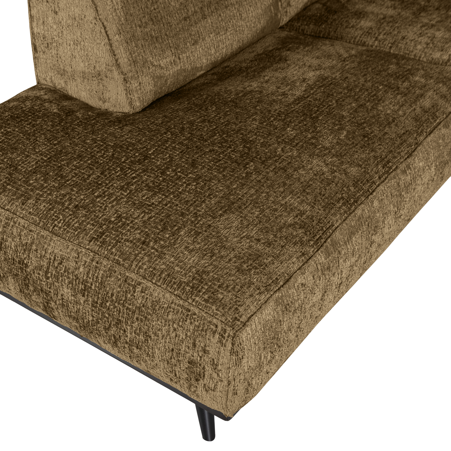 STATEMENT CORNER SOFA LEFT STRUCTURE VELVET BRASS