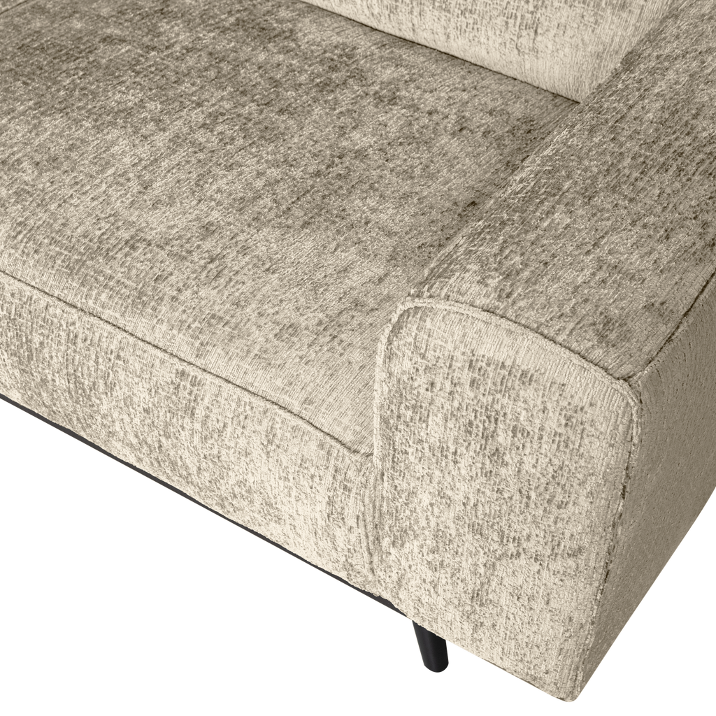 STATEMENT CORNER SOFA LEFT STRUCTURE VELVET WHEATFIELD