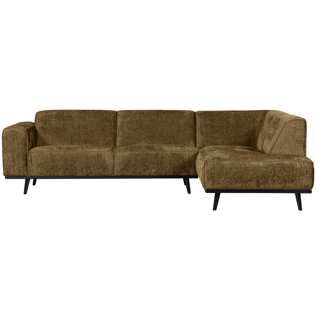 STATEMENT CORNER SOFA RIGHT STRUCTURE VELVET BRASS