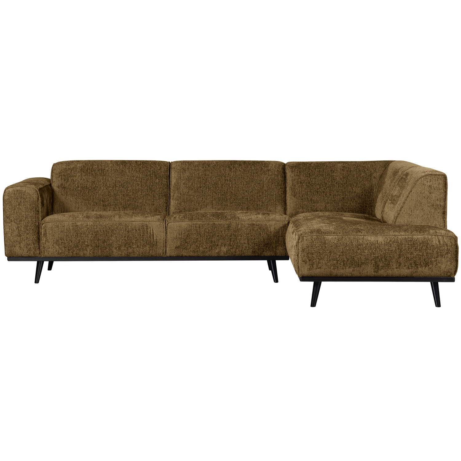 STATEMENT CORNER SOFA RIGHT STRUCTURE VELVET BRASS