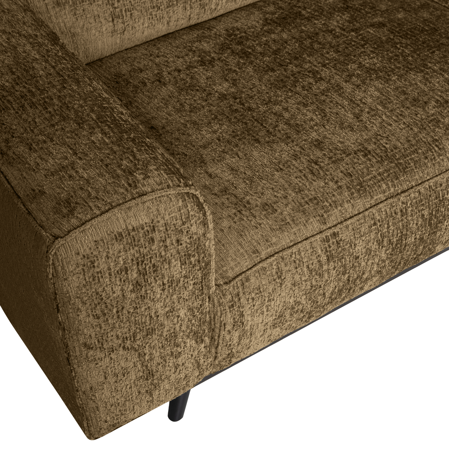 STATEMENT CORNER SOFA RIGHT STRUCTURE VELVET BRASS