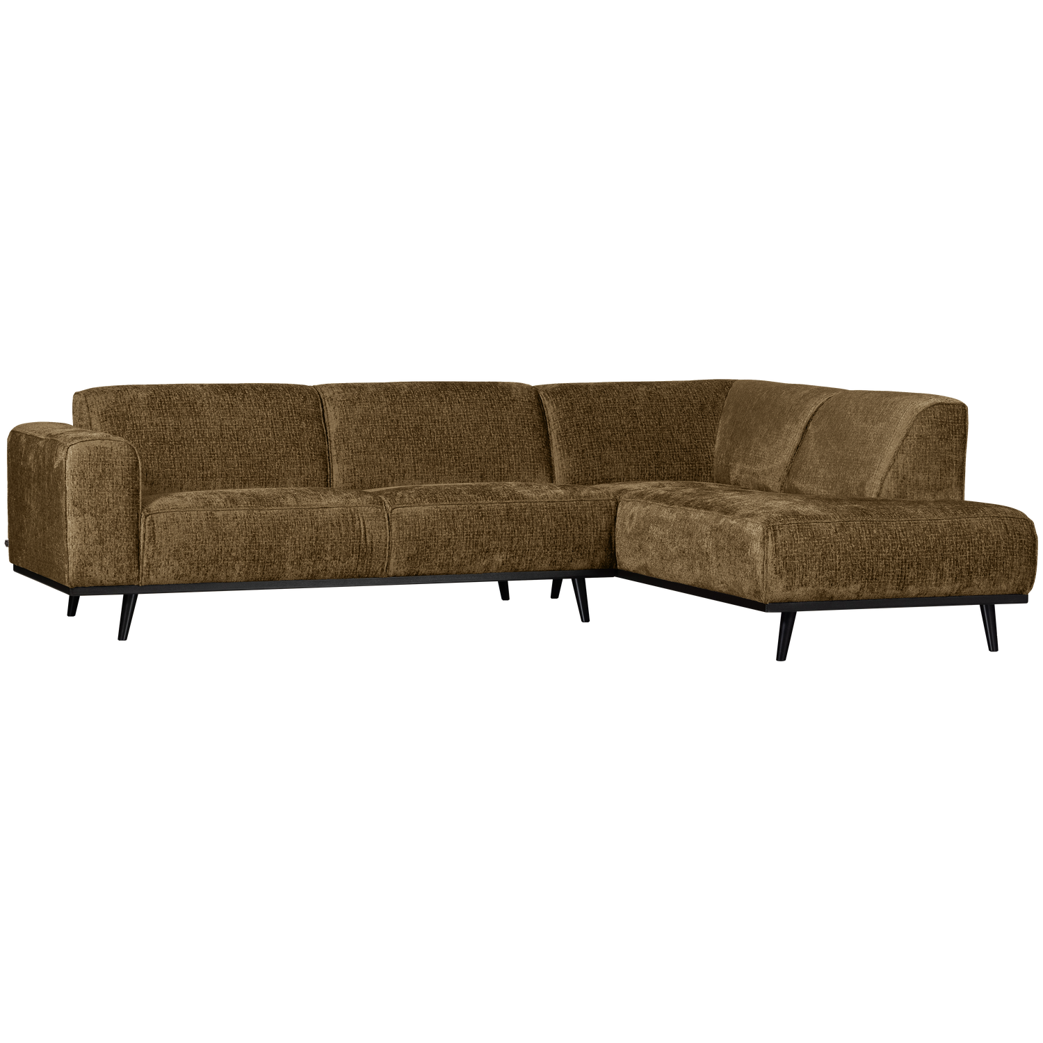 STATEMENT CORNER SOFA RIGHT STRUCTURE VELVET BRASS