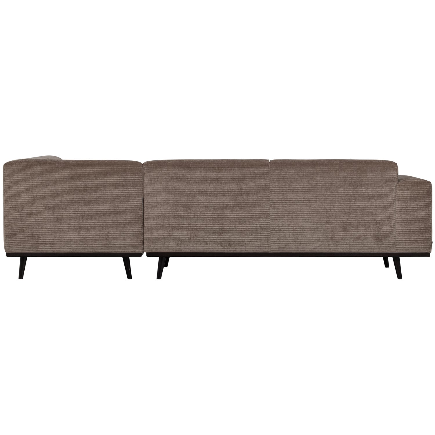 STATEMENT CORNER SOFA RIGHT RIB FABRIC TAUPE