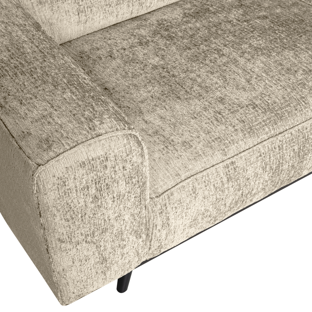 STATEMENT CORNER SOFA RIGHT STRUCTURE VELVET WHEATFIELD