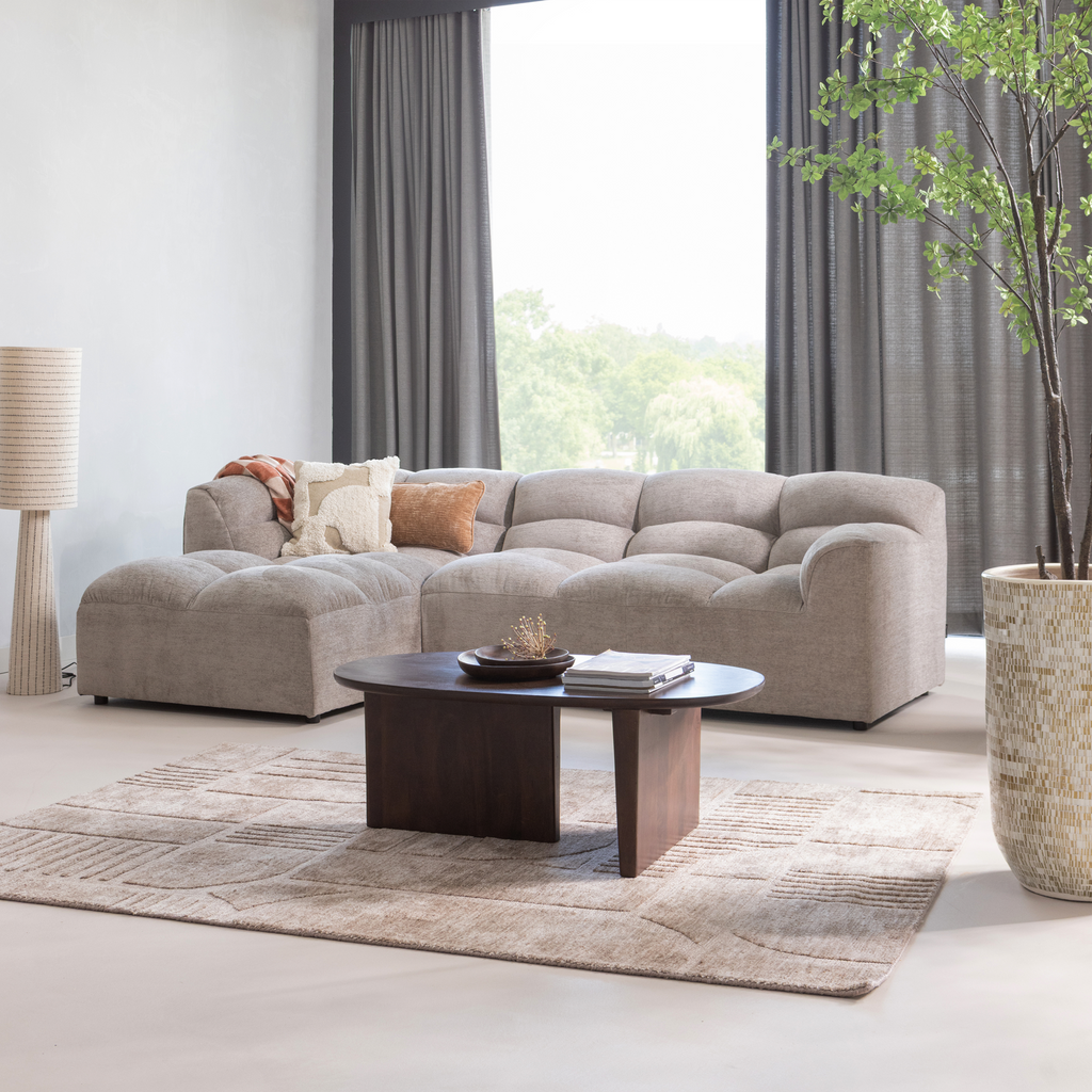 SEAM COFFEE TABLE MANGO WOOD DARK BROWN