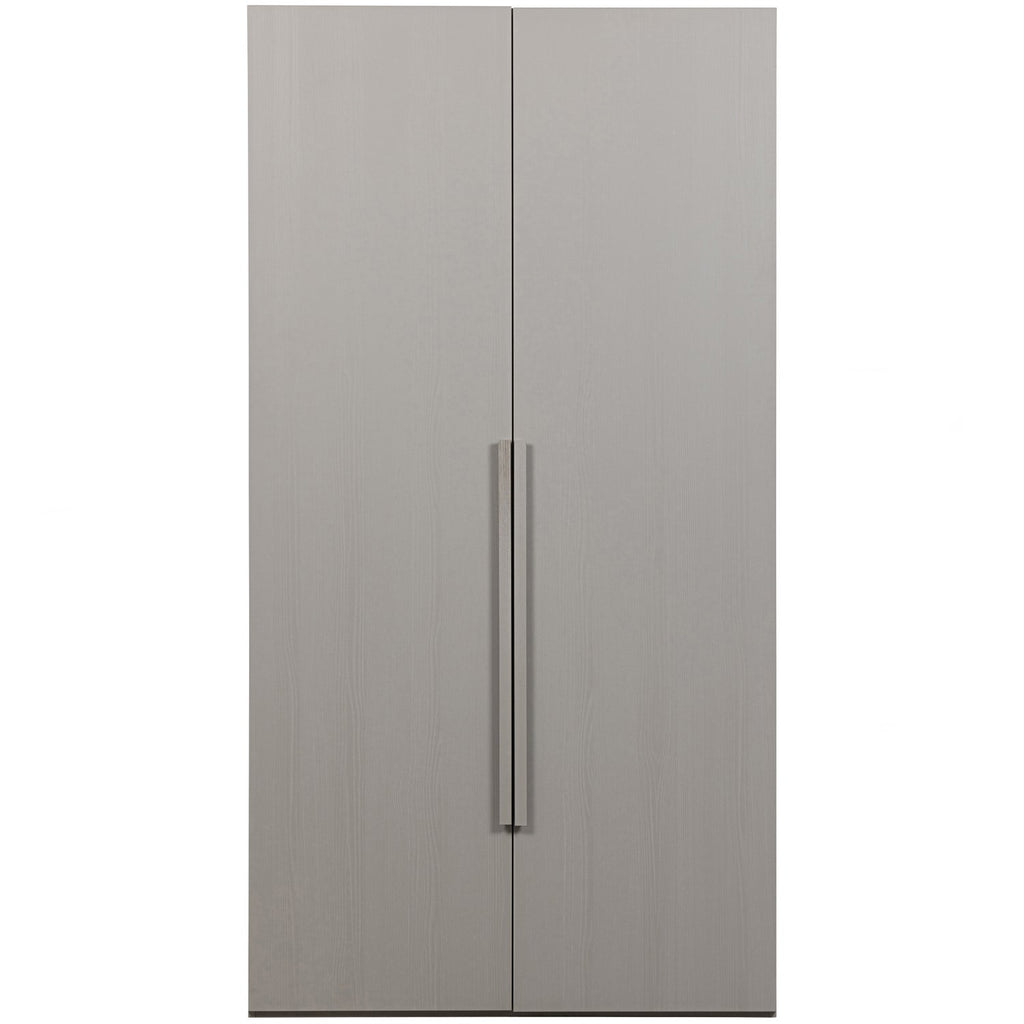 RENS 2-DOORS WARDROBE LONG HANDLE WALNUT/PEBBLE GREY [fsc]