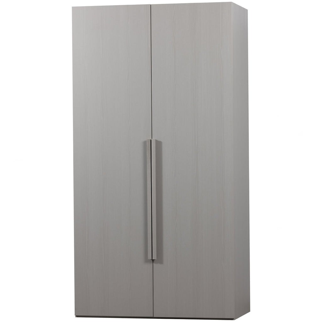 RENS 2-DOORS WARDROBE LONG HANDLE WALNUT/PEBBLE GREY [fsc]