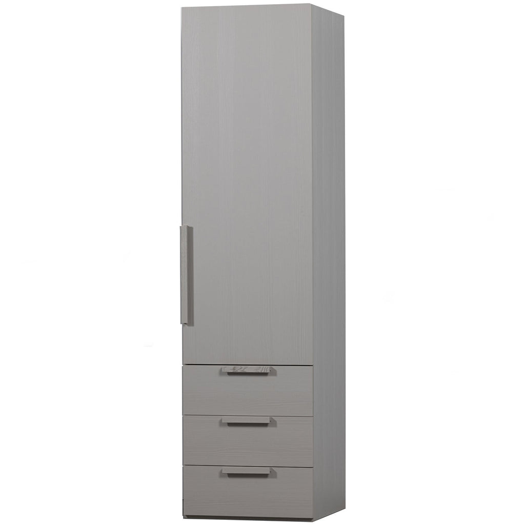 RENS 1-DOOR WARDROBE LONG HANDLE WALNUT/PEBBLE GREY [fsc]