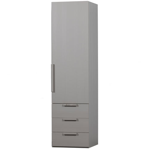 RENS 1-DOOR WARDROBE LONG HANDLE WALNUT/PEBBLE GREY [fsc]