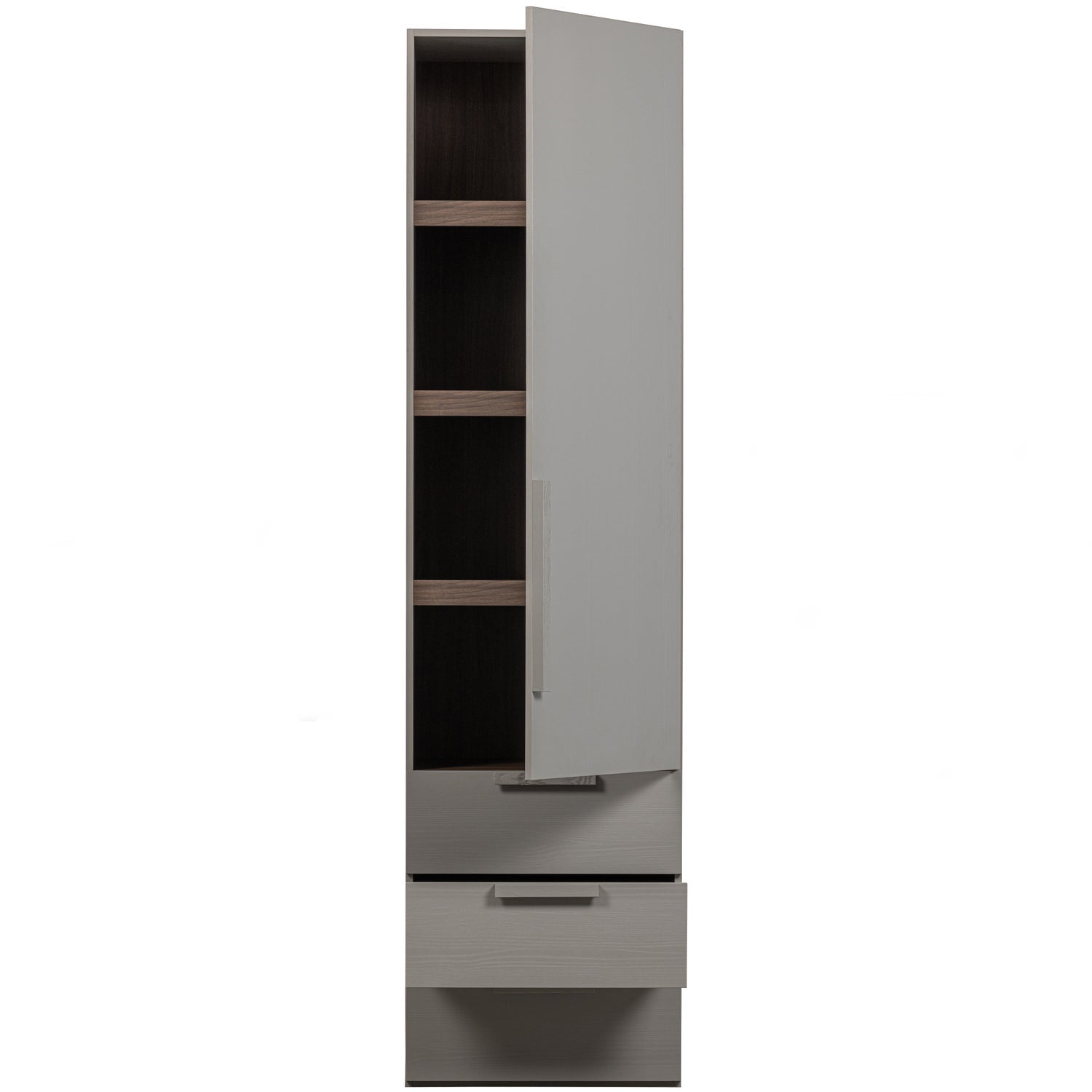 RENS 1-DOOR WARDROBE LONG HANDLE WALNUT/PEBBLE GREY [fsc]