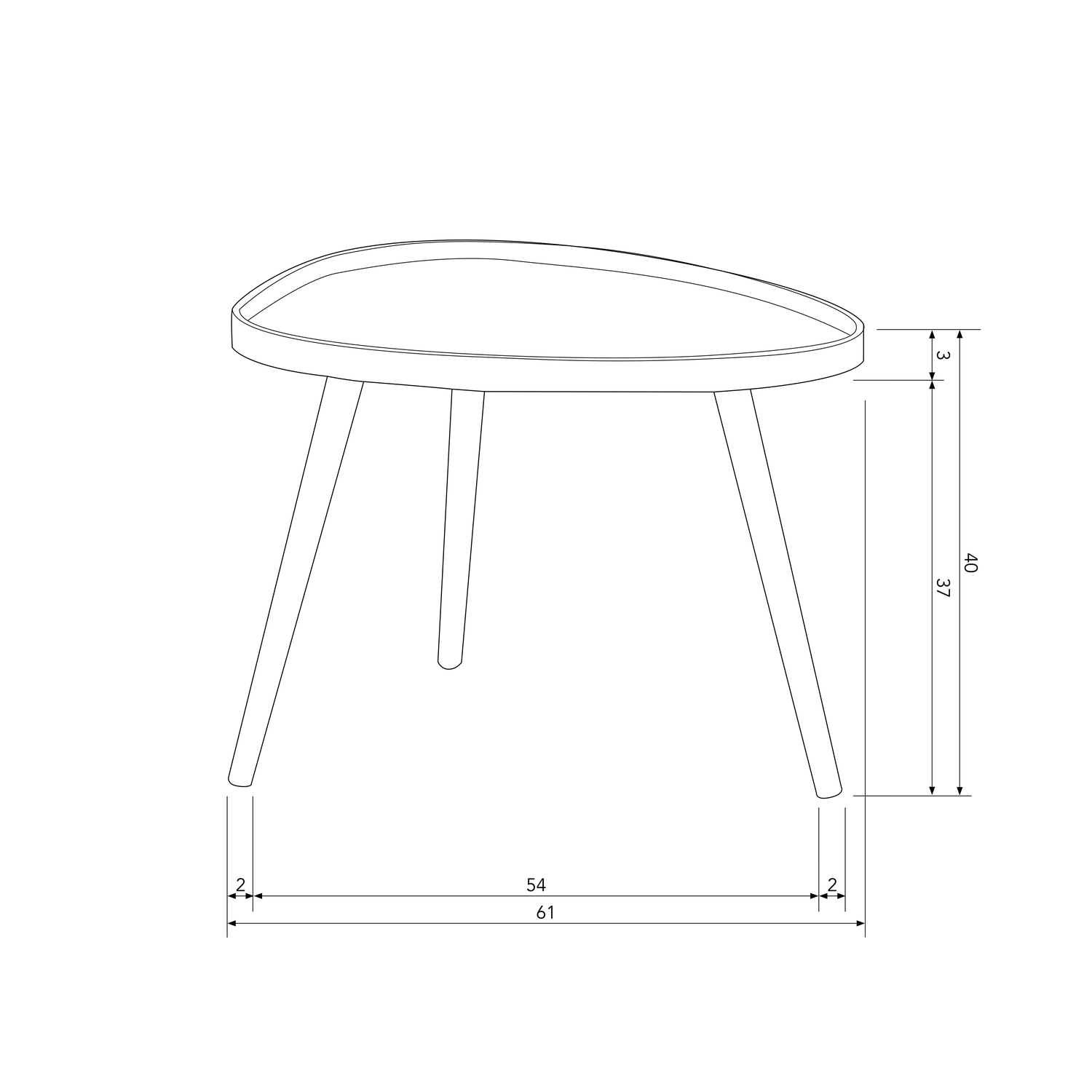 MAE SIDE TABLE ORGANIC MDF/PINE SEPIA