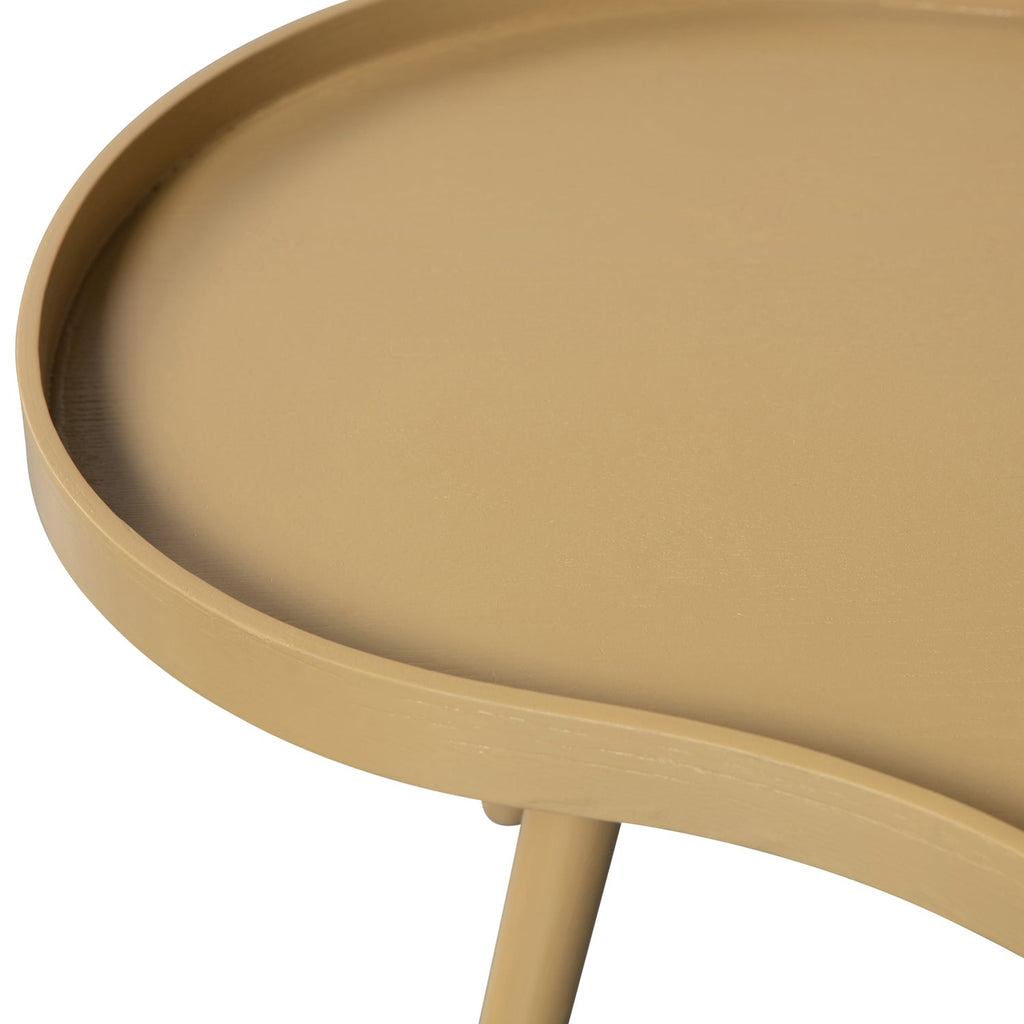 MAE SIDE TABLE ORGANIC OBLONG WOOD ALPACA