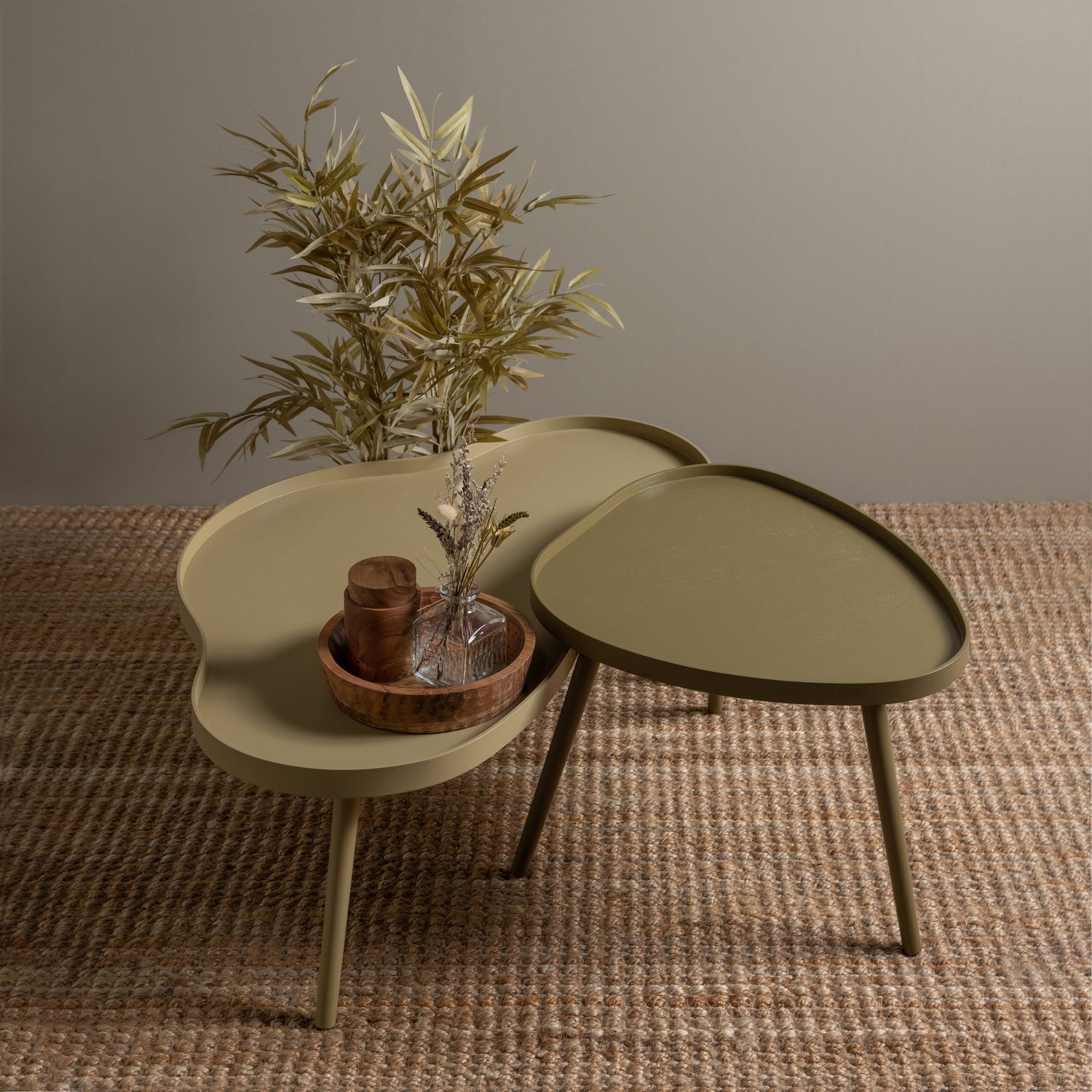 MAE SIDE TABLE ORGANIC OBLONG WOOD ALPACA
