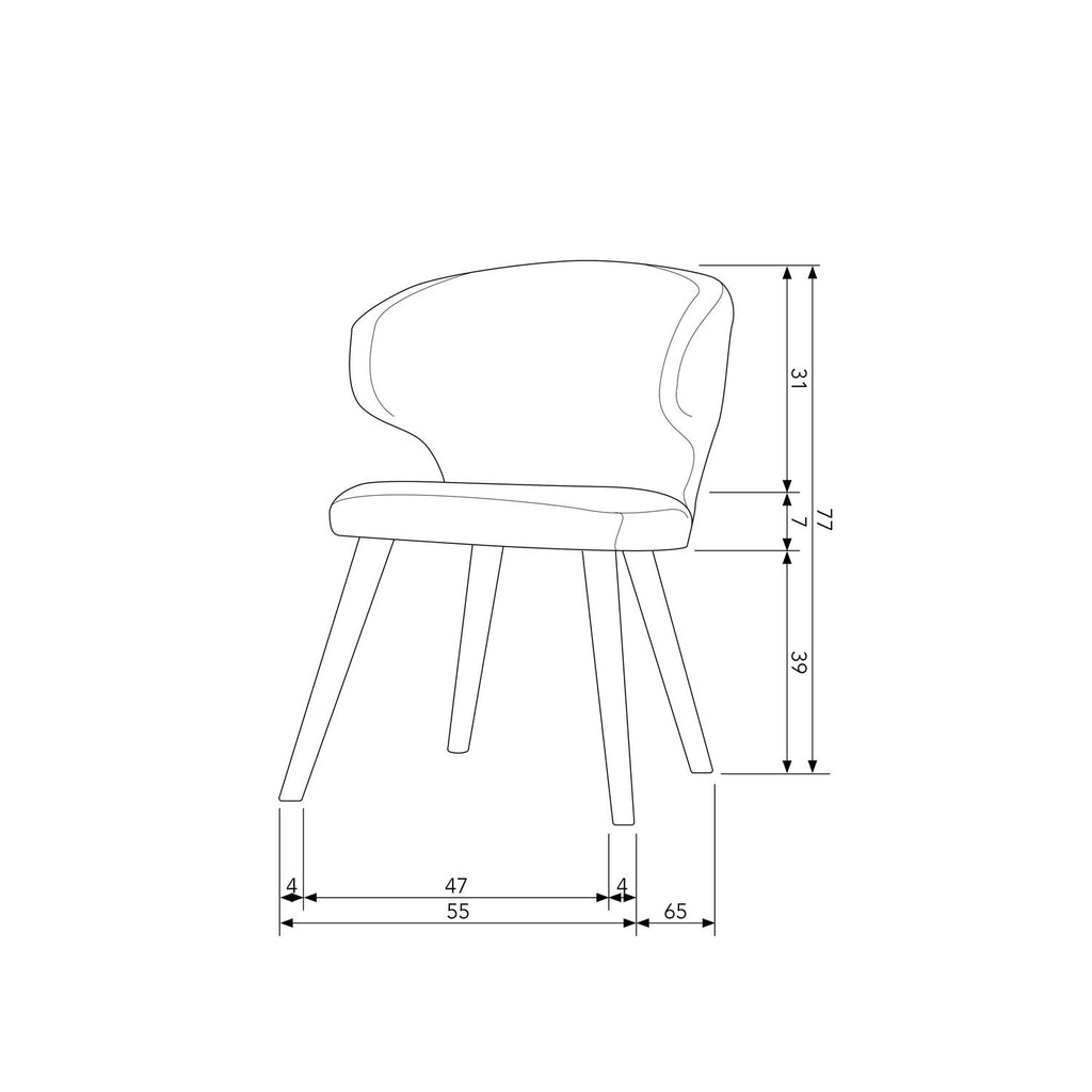 CAPE DINING CHAIR MELANGE FABRIC BLUE