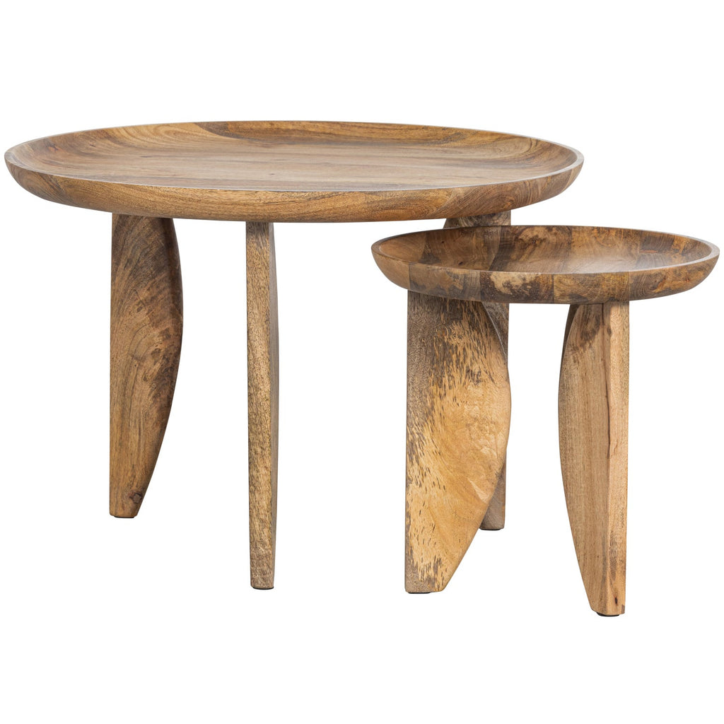HIGH HEELS SIDETABLES MANGO WOOD NATUREL - SET OF 2