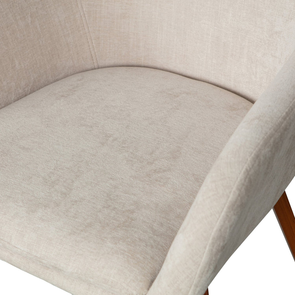 BASE DINING CHAIR VELVET MELANGE SAND