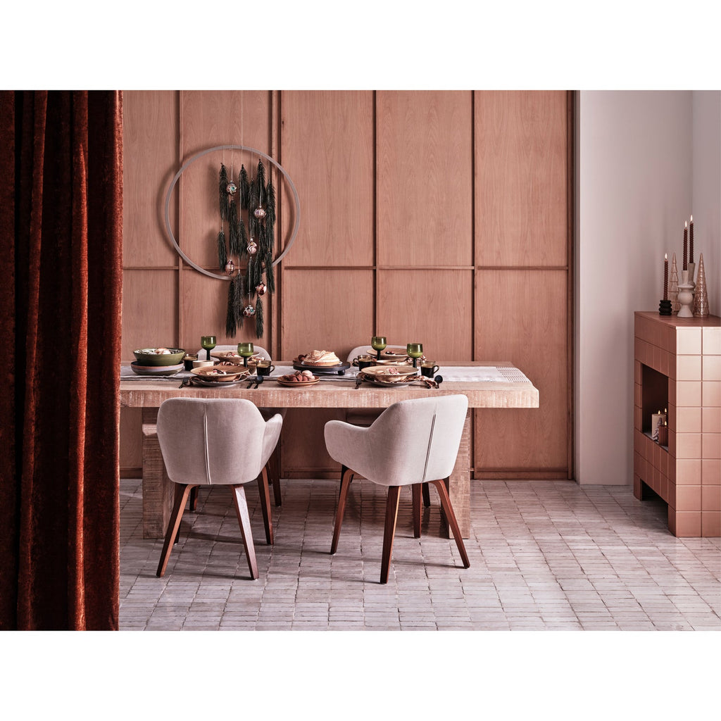 BASE DINING CHAIR VELVET MELANGE SAND