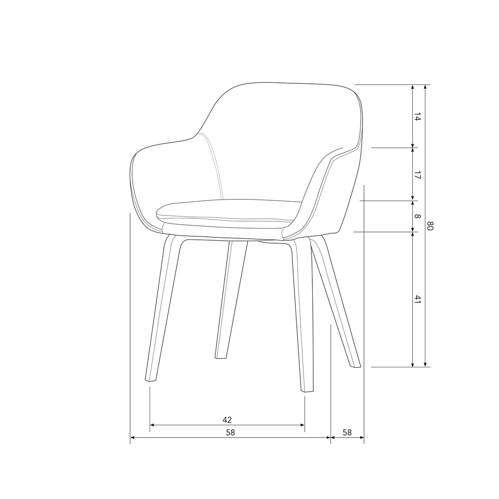 BASE DINING CHAIR VELVET MELANGE SAND