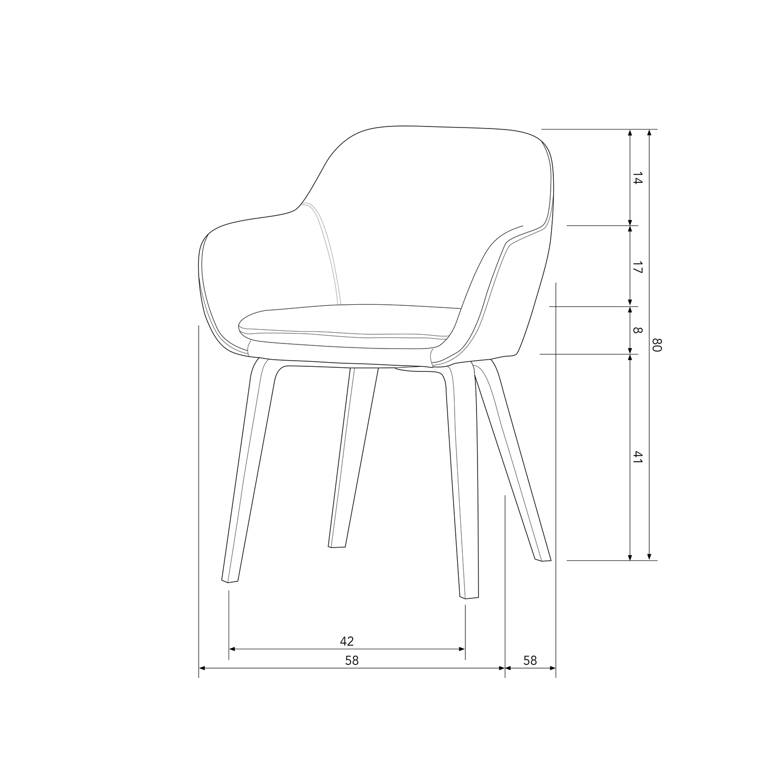 BASE DINING CHAIR VELVET MELANGE SAND