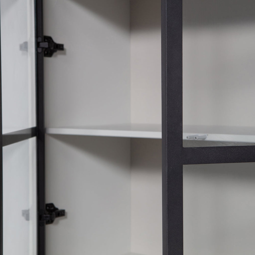 BASIC 4-DRS DISPLAY CABINET PINE MIST [fsc]