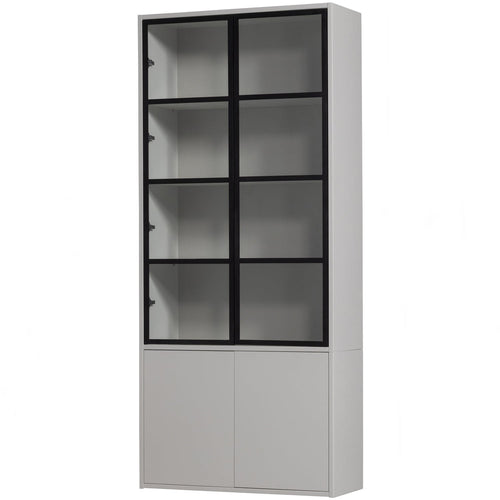 BASIC 4-DRS DISPLAY CABINET PINE MIST [fsc]