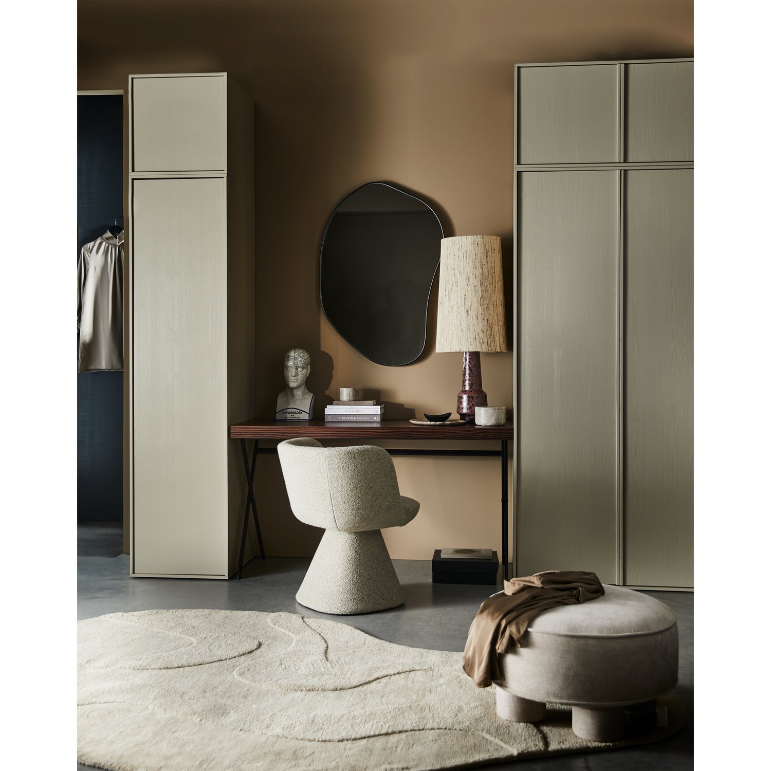 ROMEE ORGANIC MIRROR METAL BLACK 100x70CM