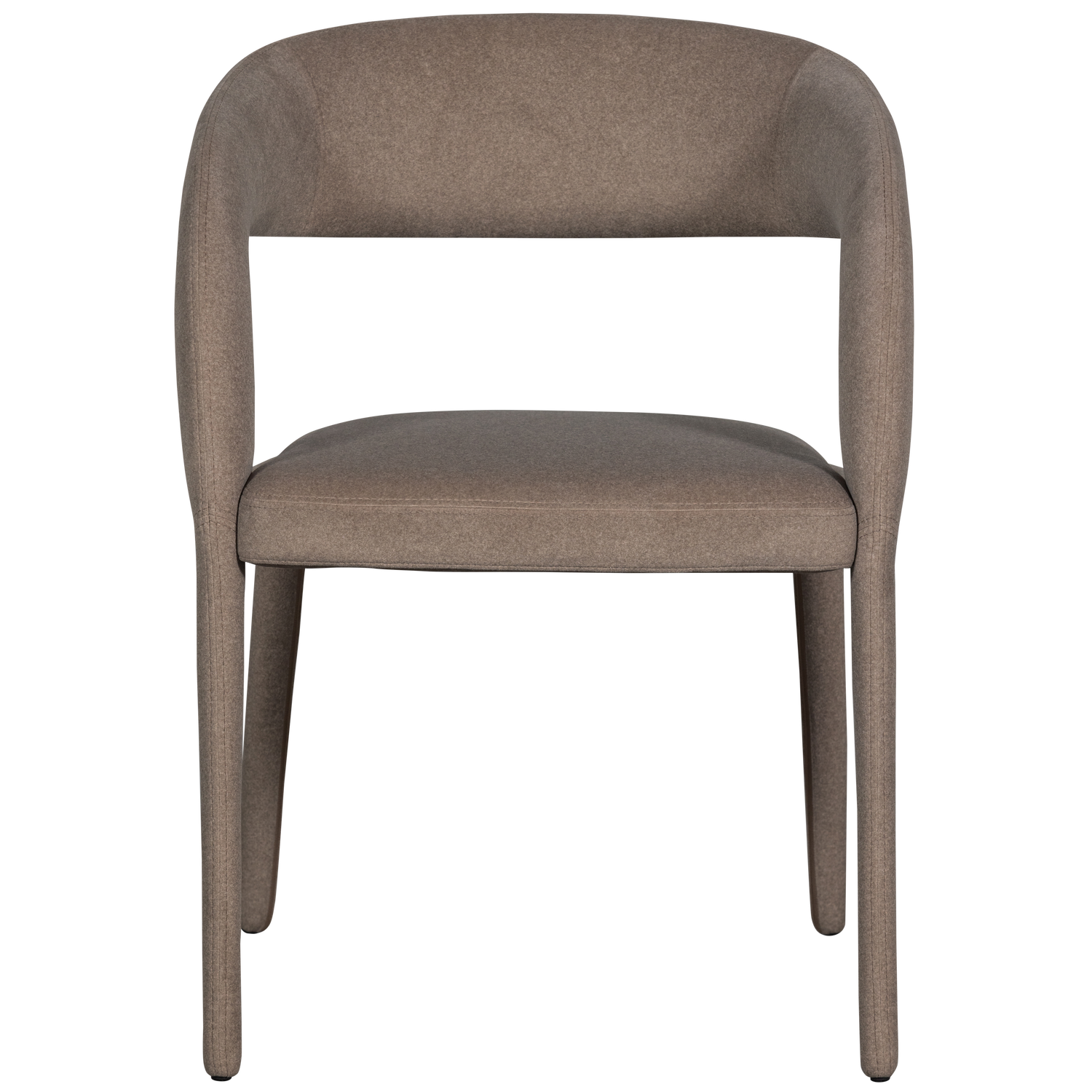 ARMS DINING CHAIR FELT BROWN