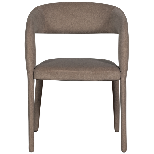 ARMS DINING CHAIR FELT BROWN