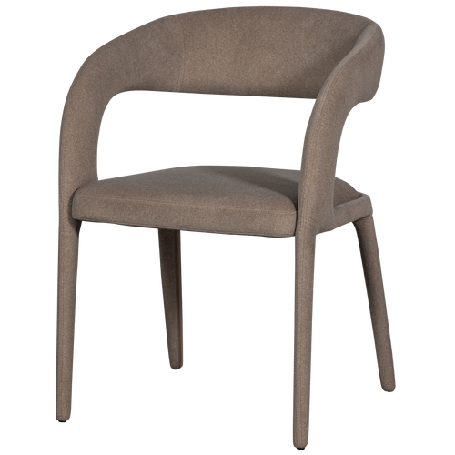 ARMS DINING CHAIR FELT BROWN