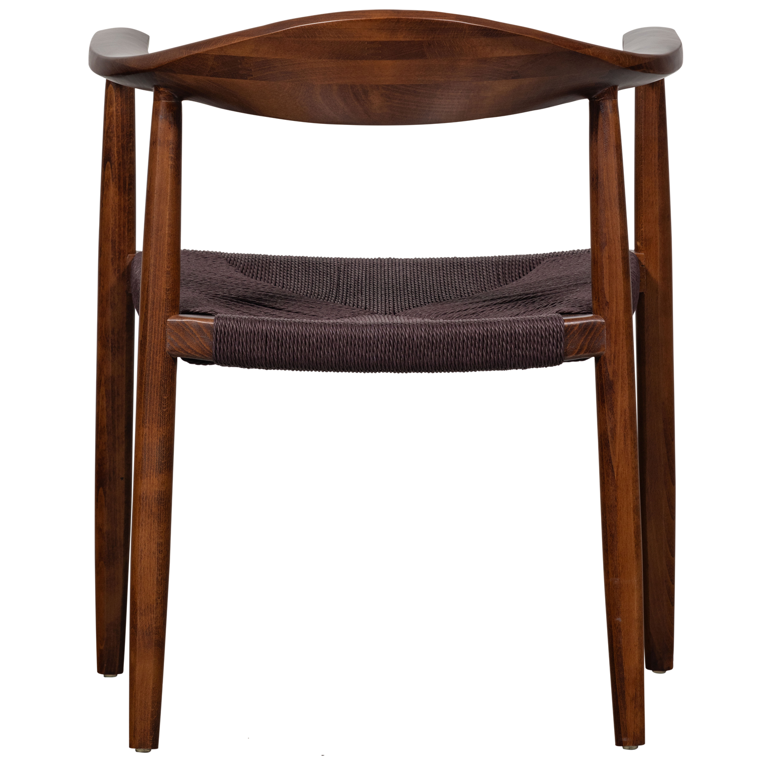 EMBRACE DINING CHAIR BRAIDED SEAT BEECH WOOD DARK BROWN