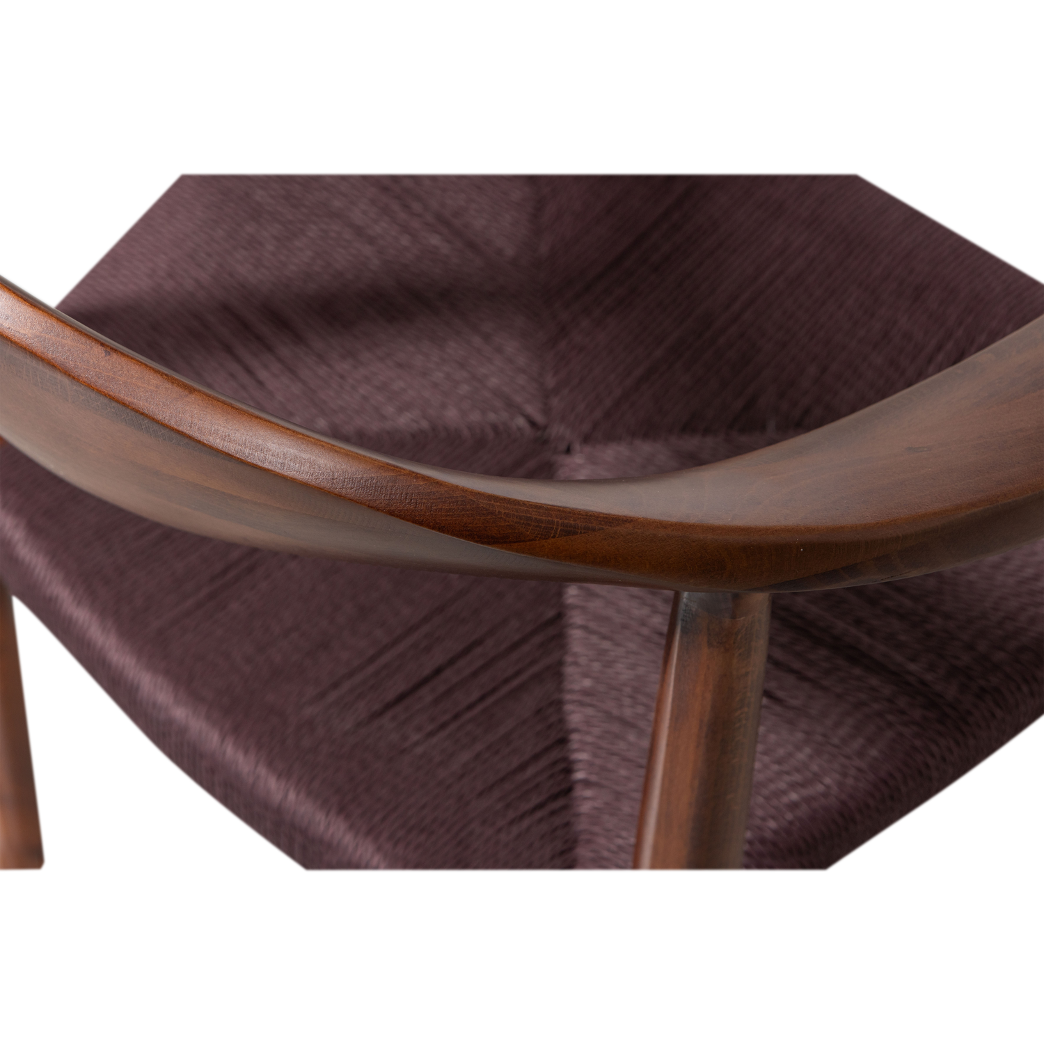 EMBRACE DINING CHAIR BRAIDED SEAT BEECH WOOD DARK BROWN