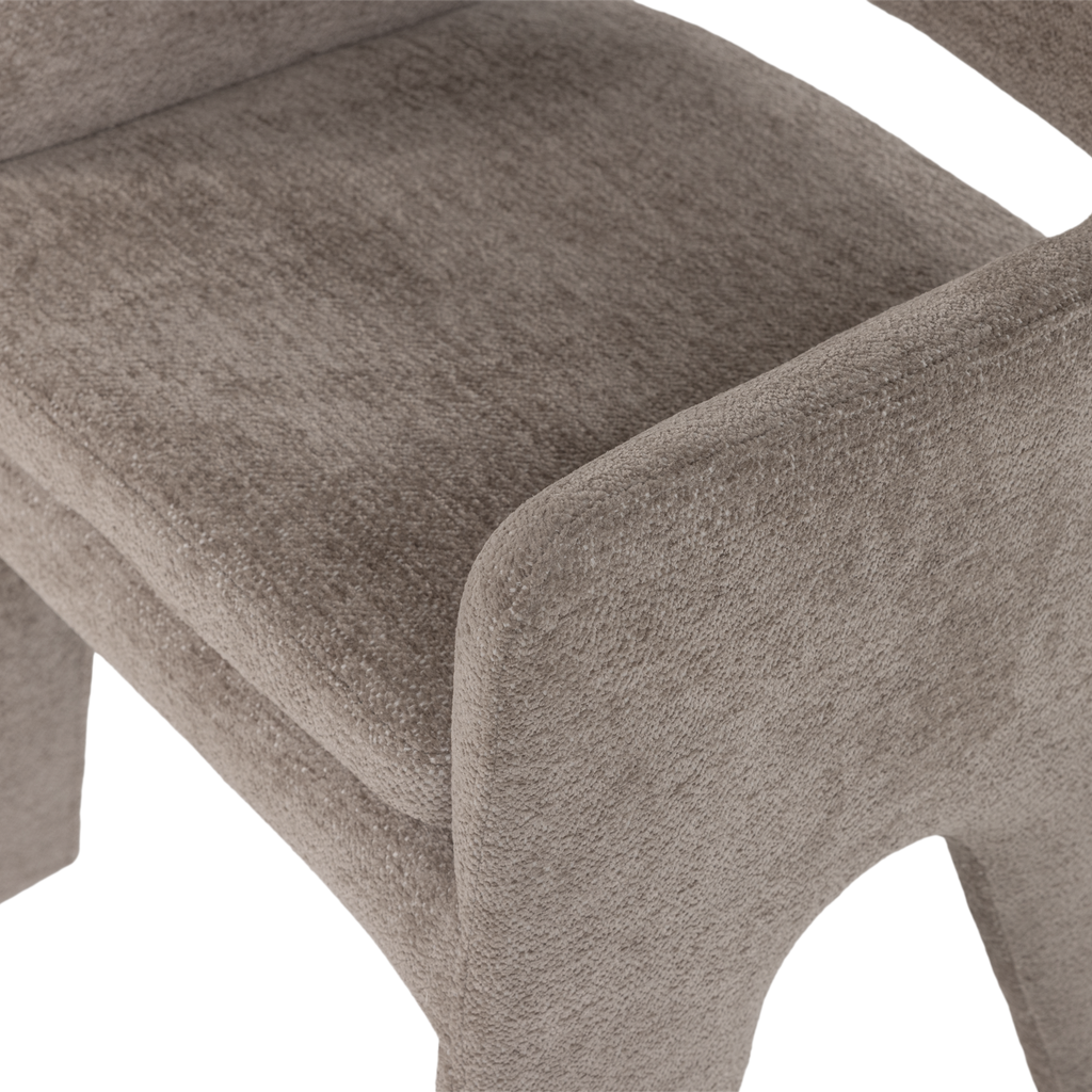 BIGFOOT DINING CHAIR CHENILLE TAUPE [fsc]