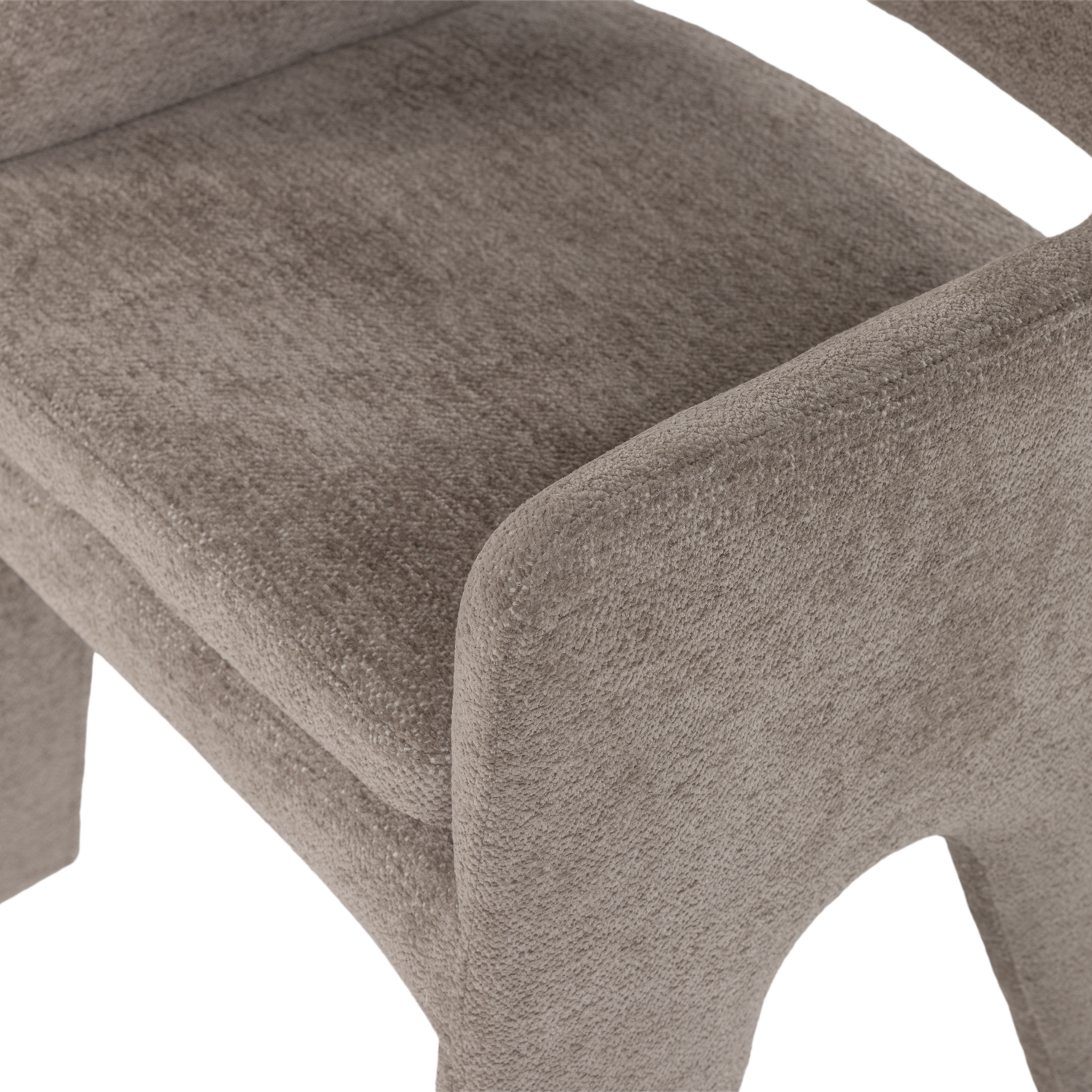BIGFOOT DINING CHAIR CHENILLE TAUPE [fsc]