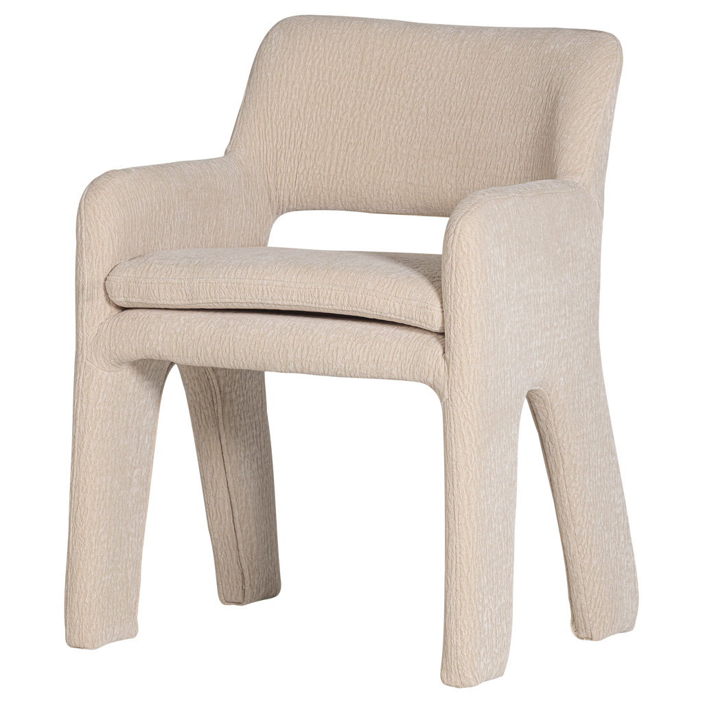 BIGFOOT DINING CHAIR CHENILLE SAND [fsc]
