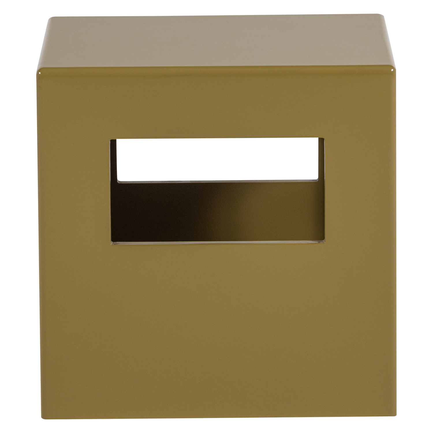 MODERN SIDE TABLE MDF WOOD HIGH GLOSS HONEY YELLOW