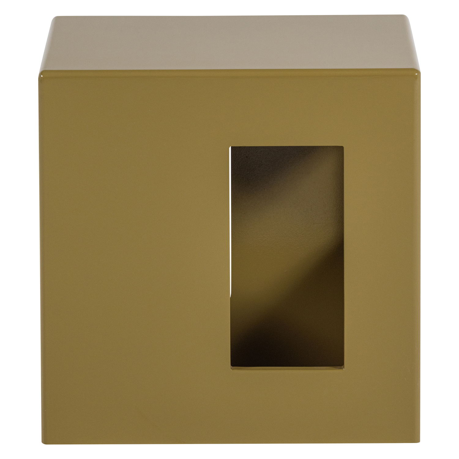 MODERN SIDE TABLE MDF WOOD HIGH GLOSS HONEY YELLOW