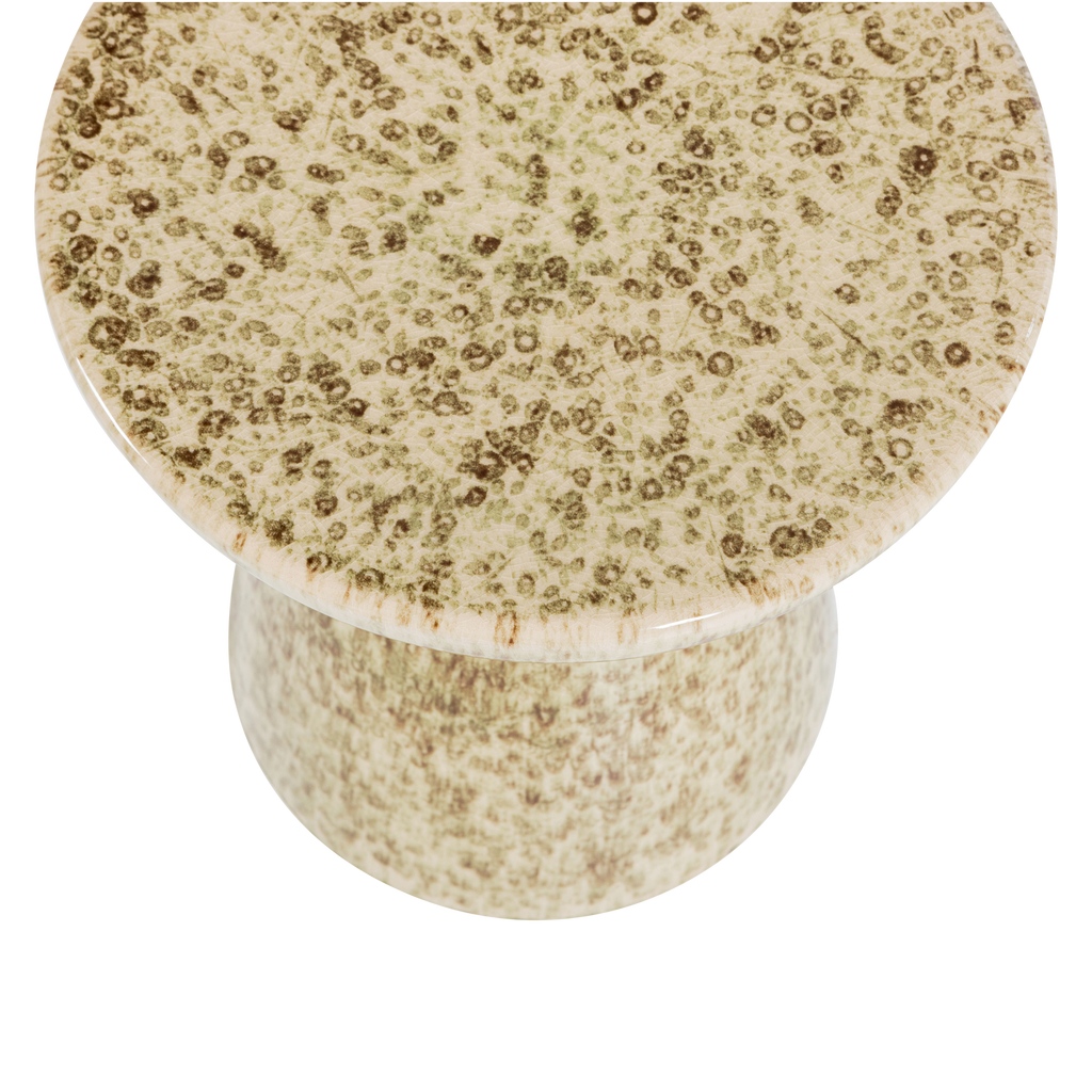FLECK SIDE TABLE 43XO35 CM CERAMIC LIGHT BROWN MELANGE