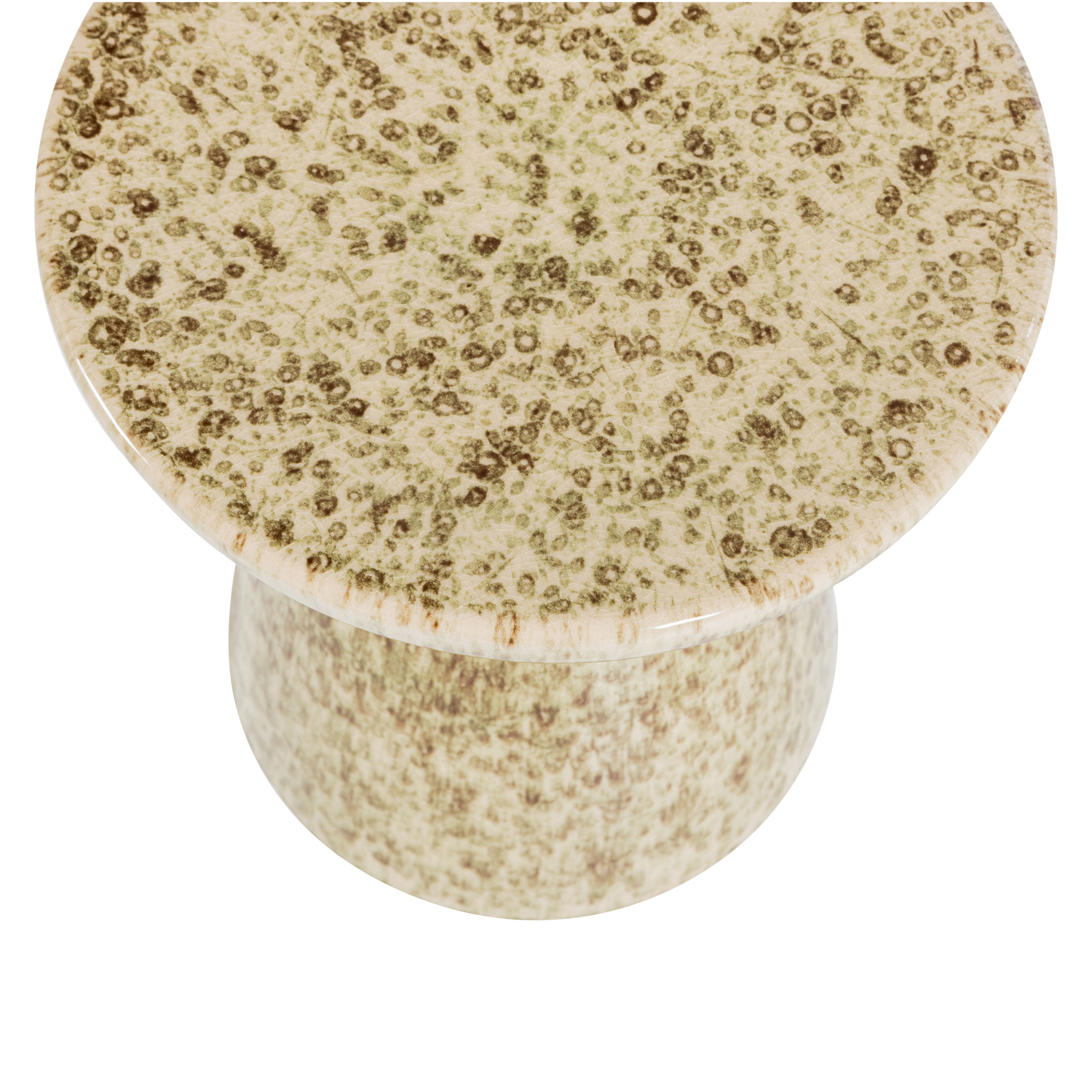 FLECK SIDE TABLE 43XO35 CM CERAMIC LIGHT BROWN MELANGE