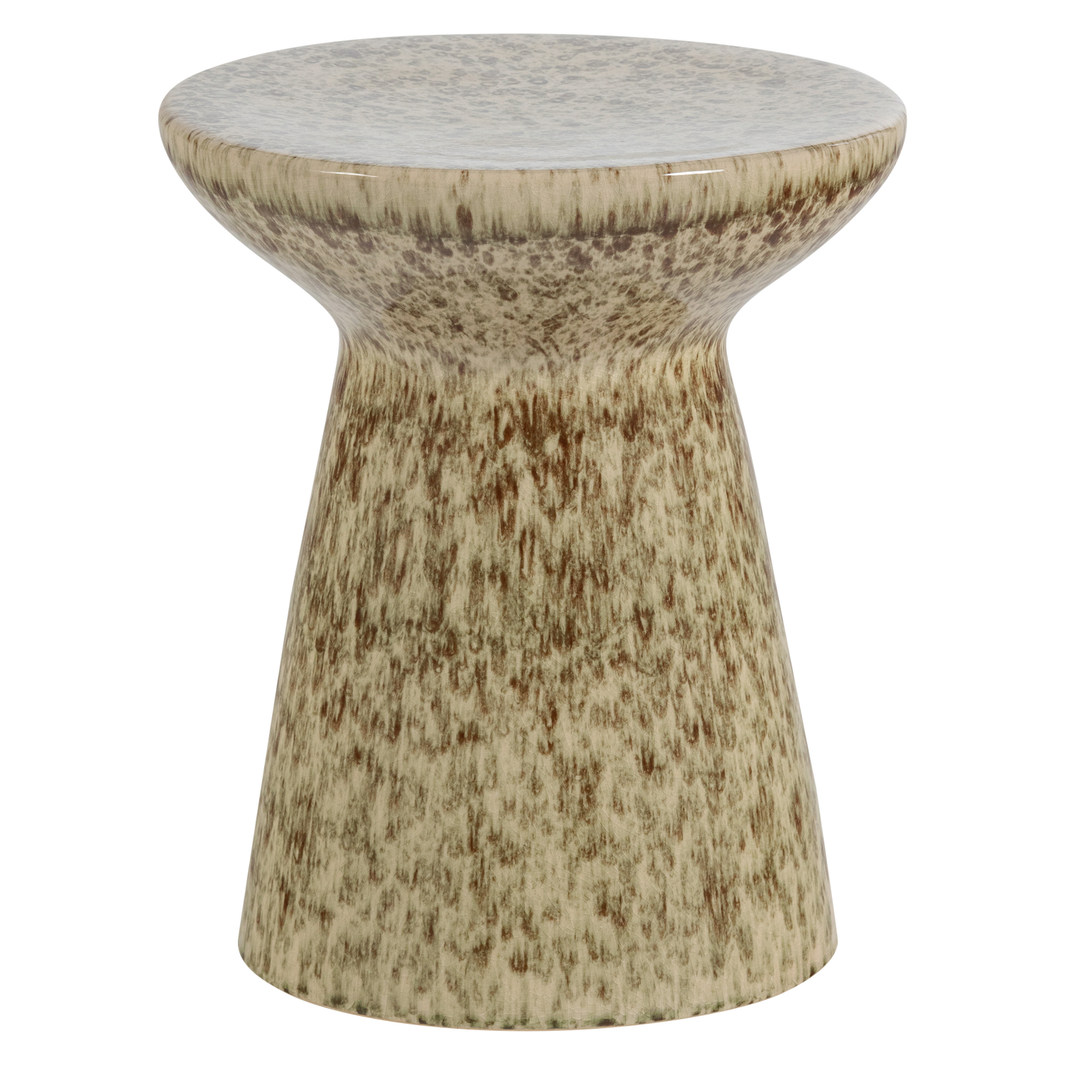FLECK SIDE TABLE 43XO35 CM CERAMIC LIGHT BROWN MELANGE