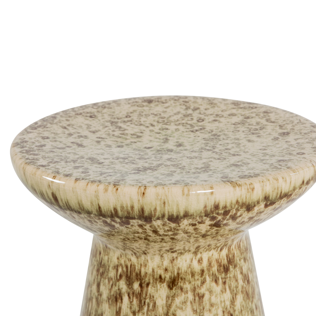 FLECK SIDE TABLE 43XO35 CM CERAMIC LIGHT BROWN MELANGE