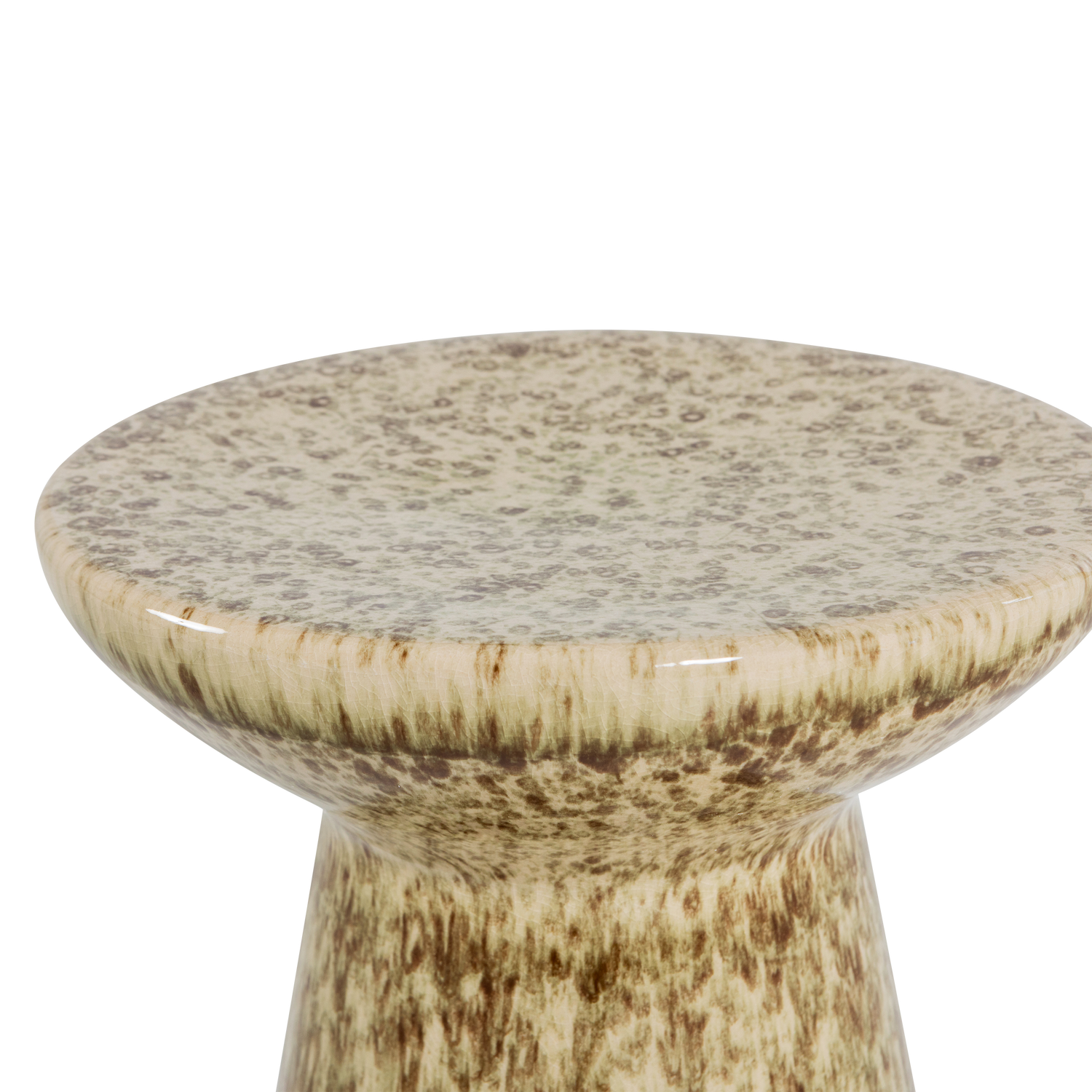 FLECK SIDE TABLE 43XO35 CM CERAMIC LIGHT BROWN MELANGE