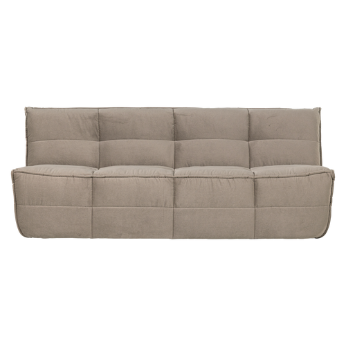 CLUSTER 3-SEATER SOFA VELVET WARM TAUPE