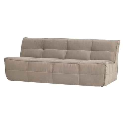 CLUSTER 3-SEATER SOFA VELVET WARM TAUPE