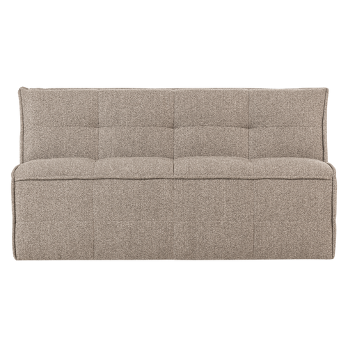 CLUSTER DINING BENCH WITH BACKREST BOUCLE KHAKI BROWN