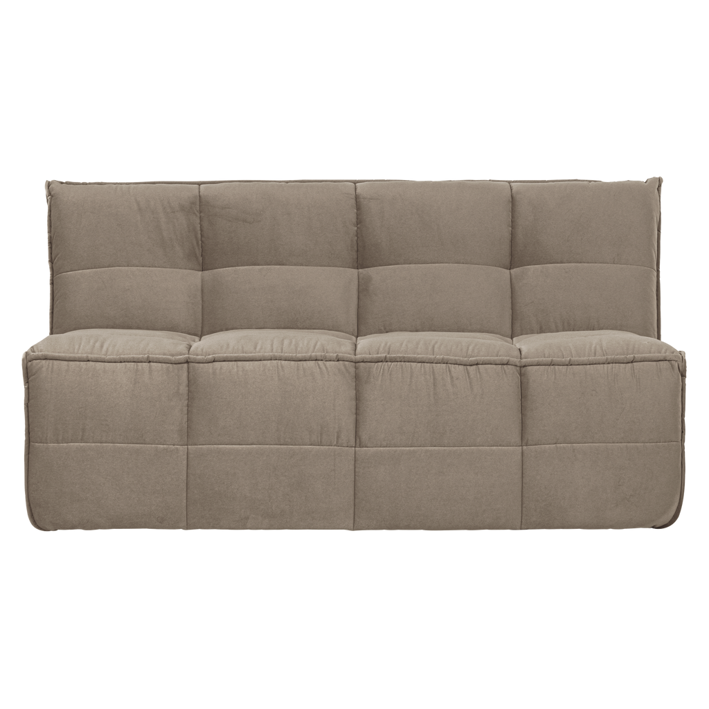 CLUSTER DINING BENCH WITH BACKREST VELVET WARM TAUPE