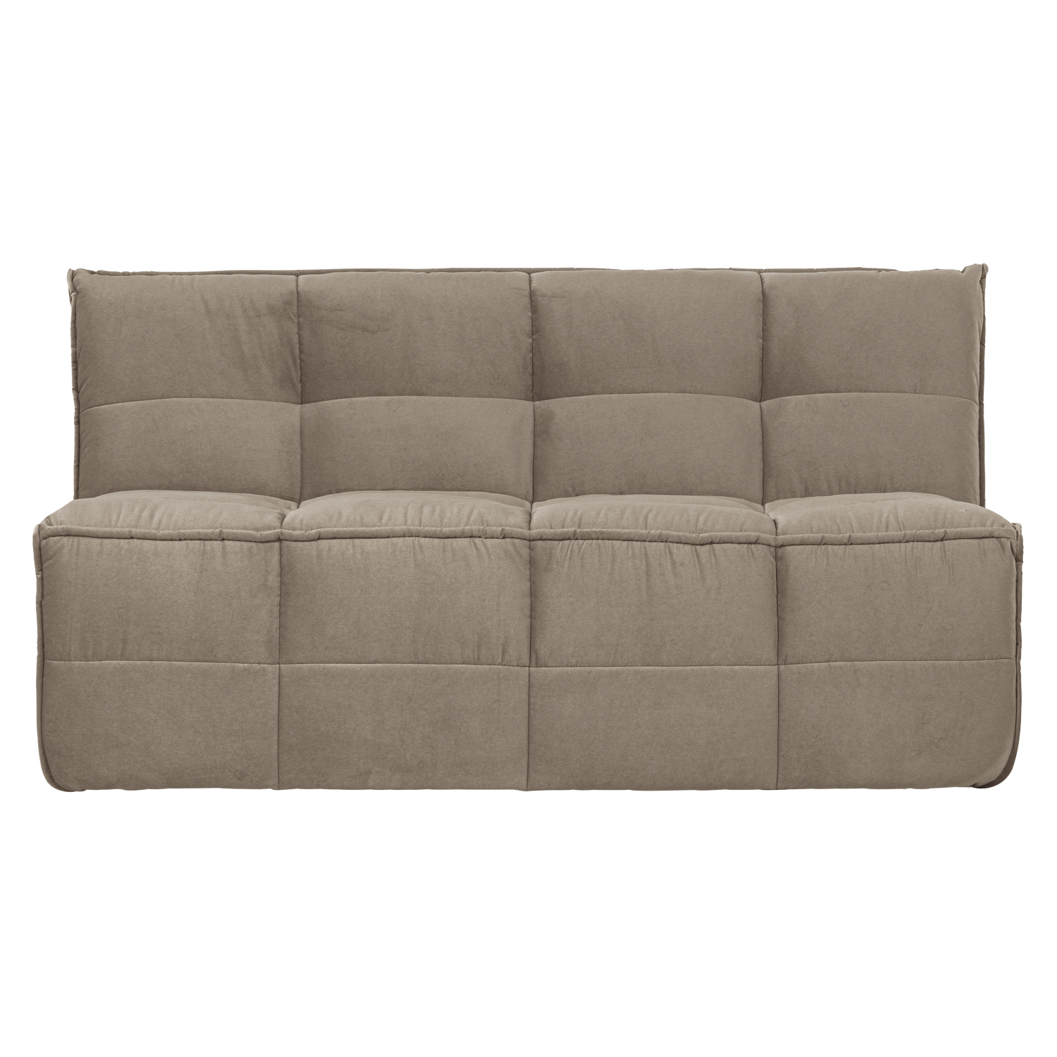 CLUSTER DINING BENCH WITH BACKREST VELVET WARM TAUPE