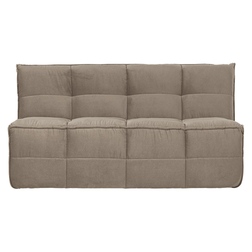 CLUSTER DINING BENCH WITH BACKREST VELVET WARM TAUPE