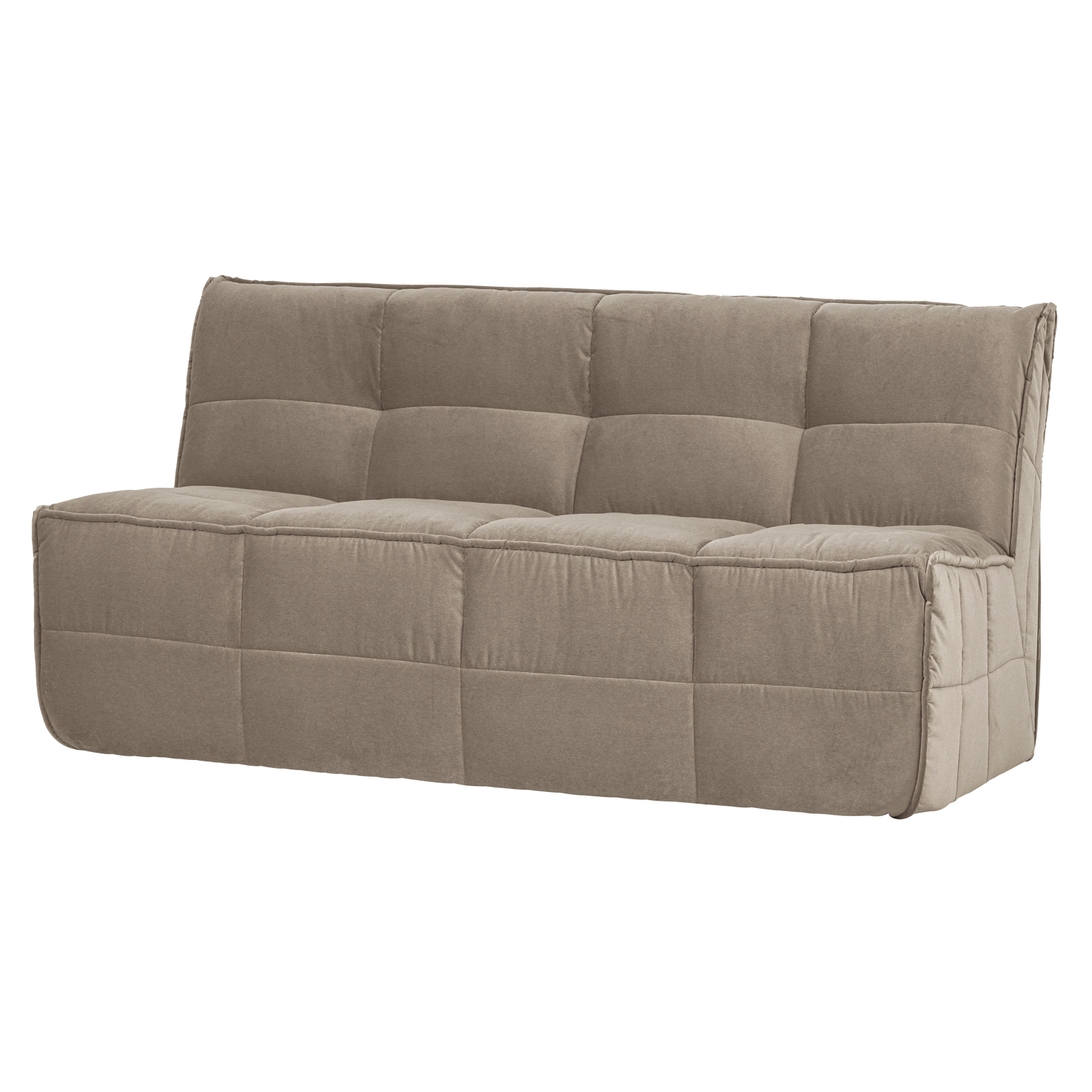 CLUSTER DINING BENCH WITH BACKREST VELVET WARM TAUPE