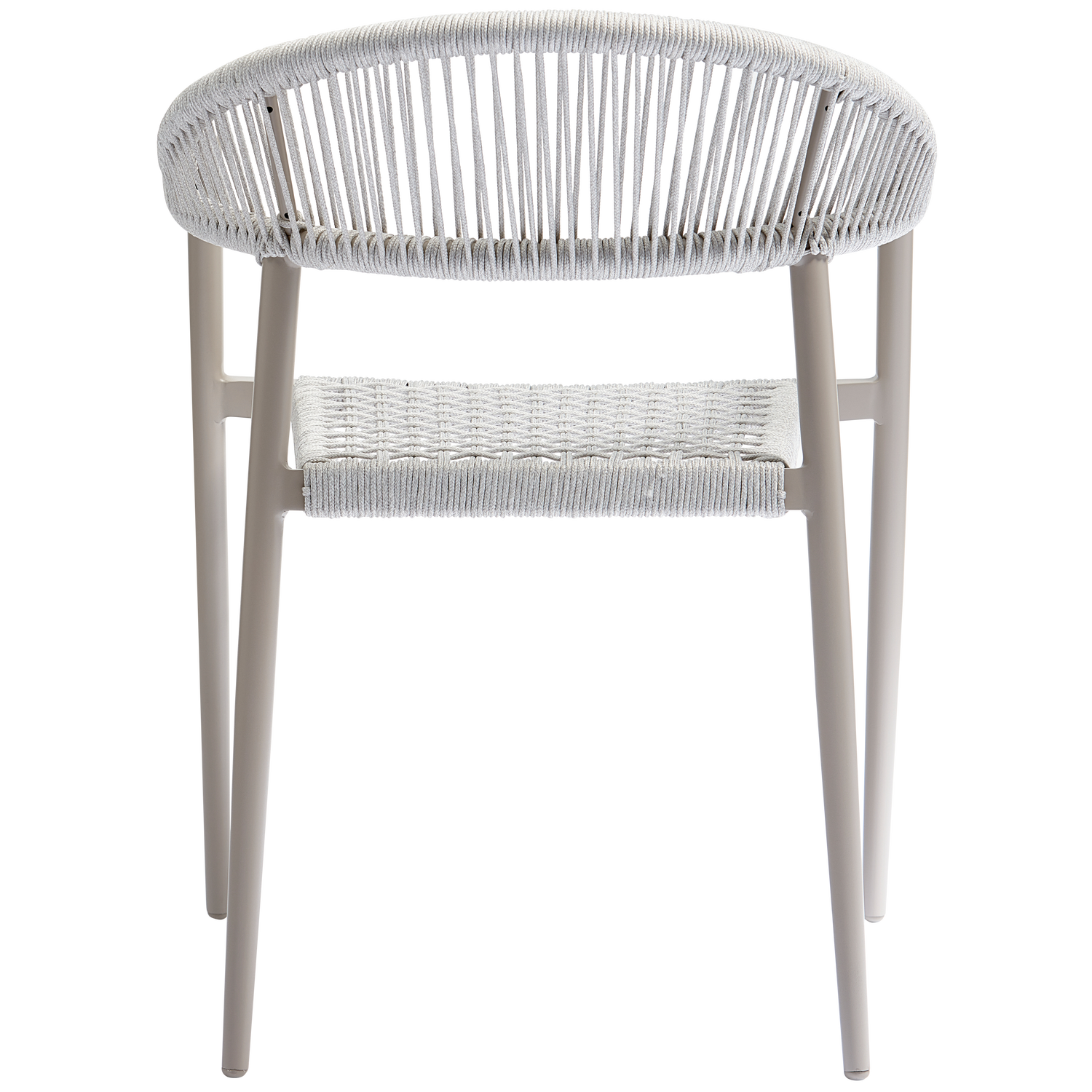 YELLOW GARDEN CHAIR ROPE/ALUMINIUM LIGHT GREY
